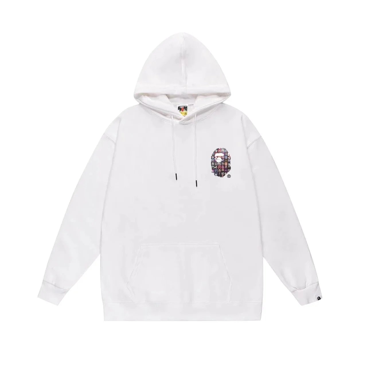 A Bathing Ape ABATHIN GAPE Gradient Print Hoodie Gray - 12
