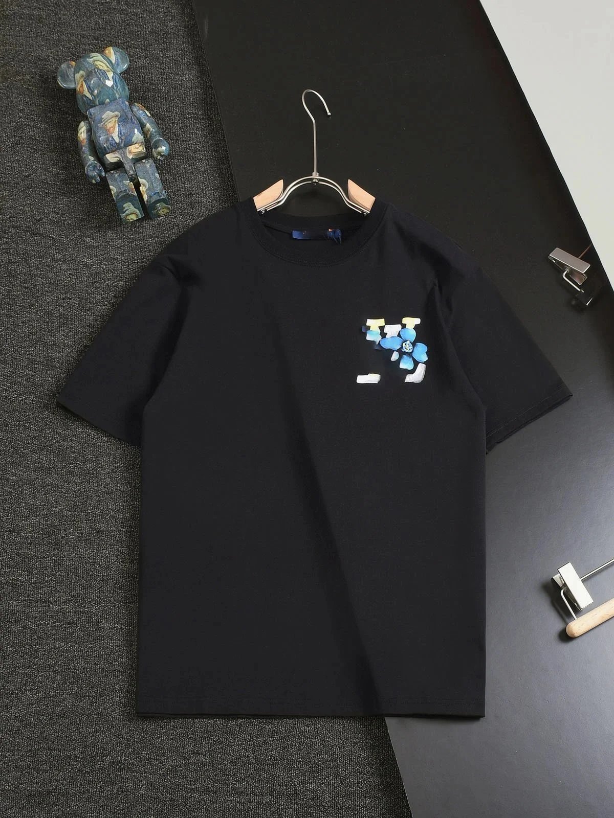 Design Cartoon Mouse Graphic Black T-Shirt - 14