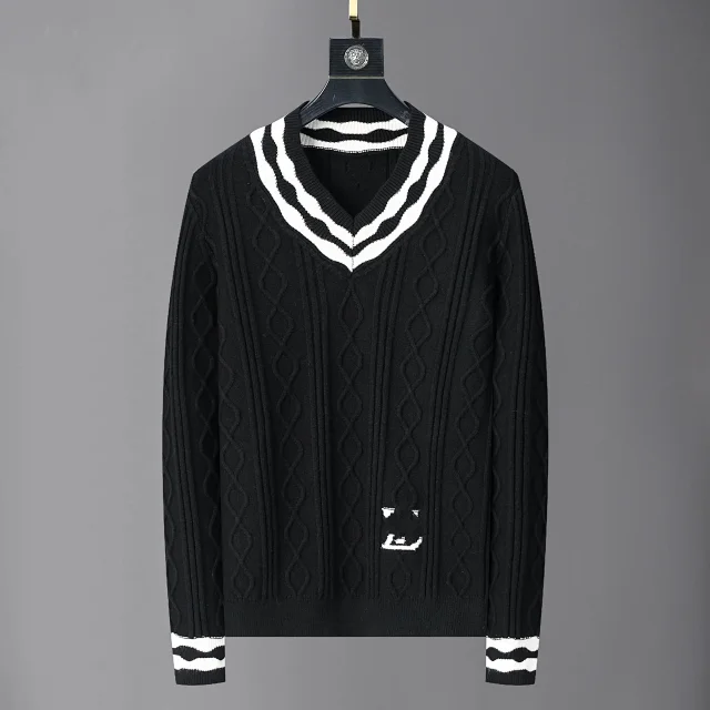 Louis Vuitton Knitwear Crewneck monogram-pattern knit sweater product detail image 5