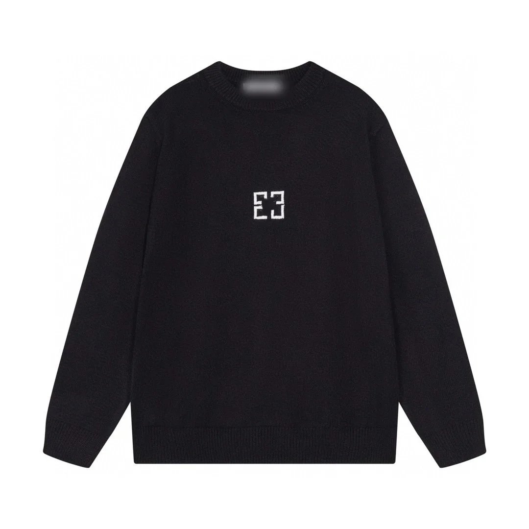 Design Star Graphic Knit Sweater Black and Light Gray - 3