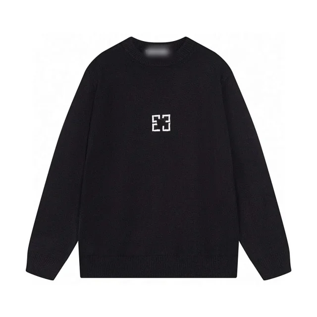 Fendi Knitwear FF Logo Crewneck Knit Sweater product detail image 2