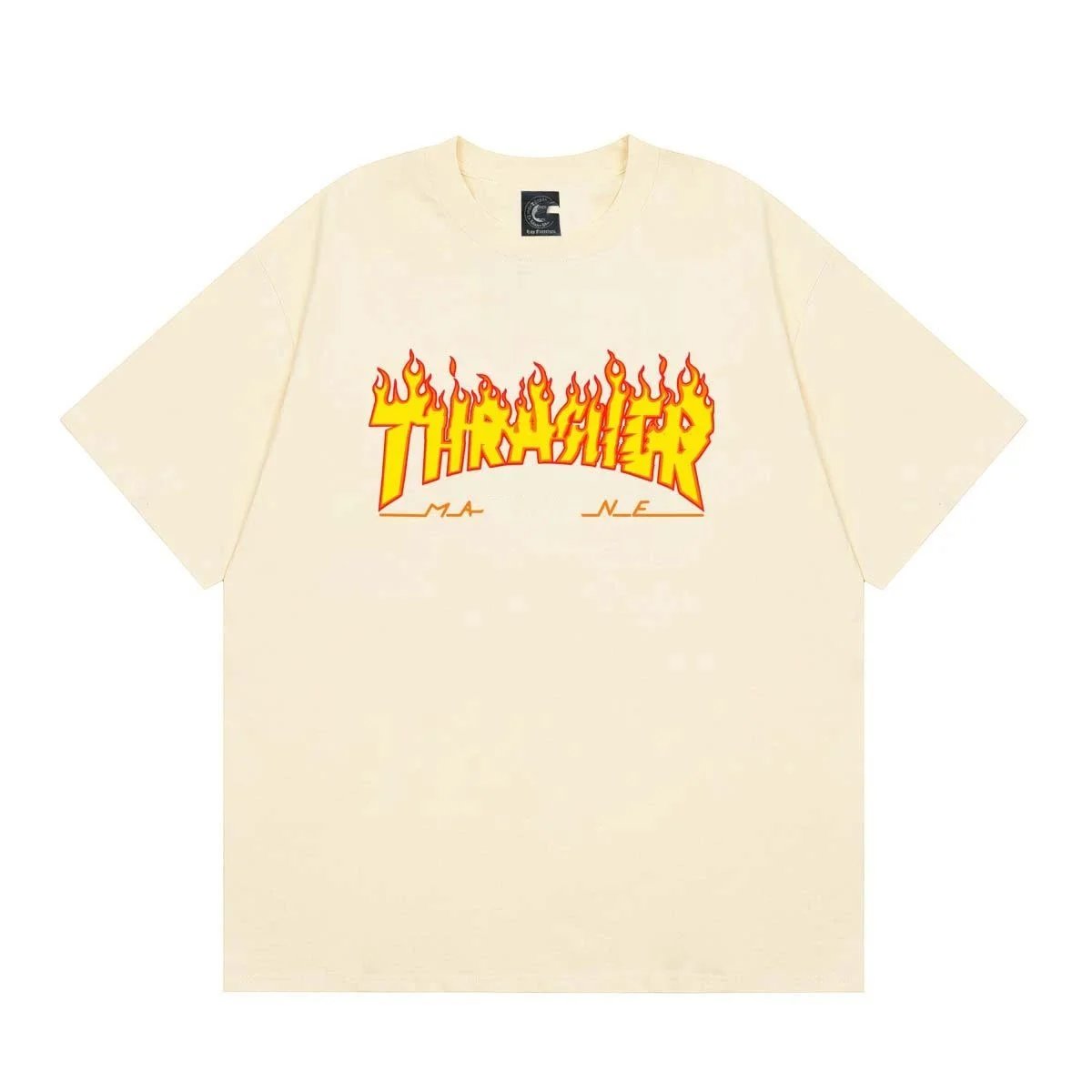 Thrasher Magazine Flame Logo White T-Shirt - 36