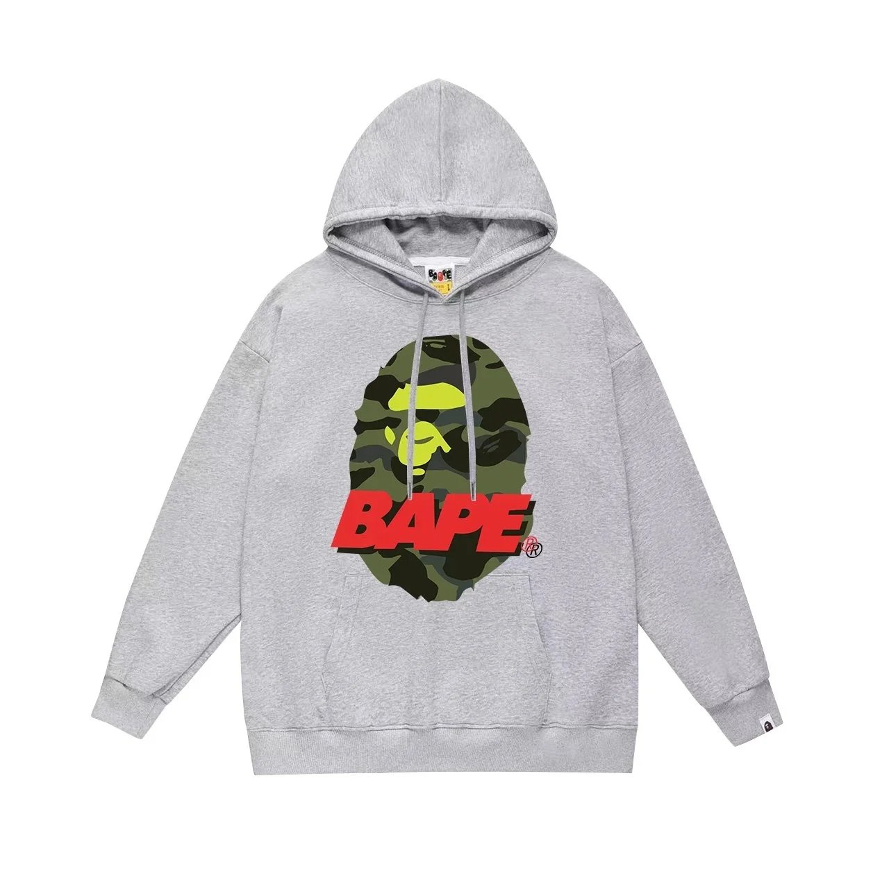 A Bathing Ape Baby Milo Multicolor Camo Hoodie Gray - 13