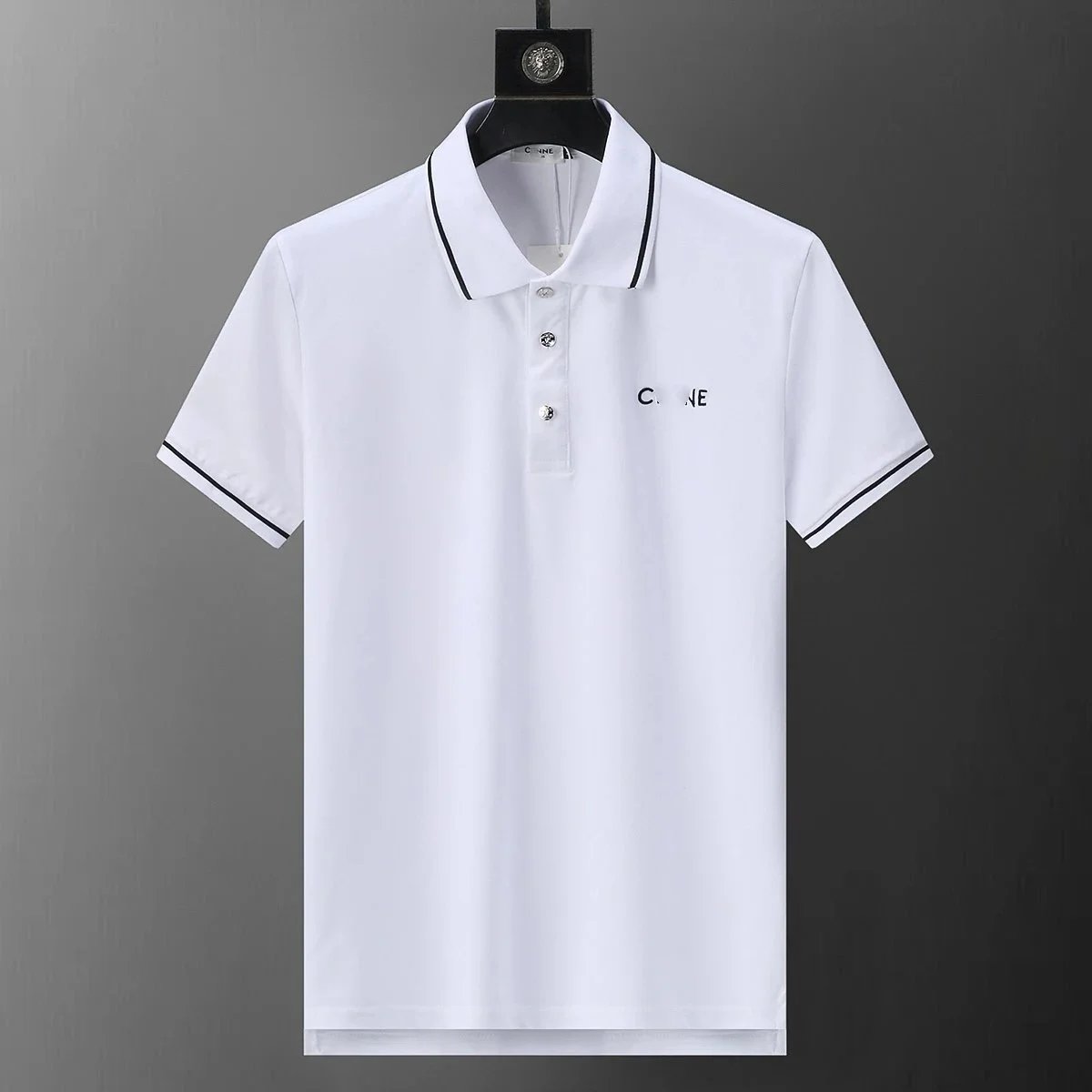 Celine Logo Graphic Print White T-Shirt - 17