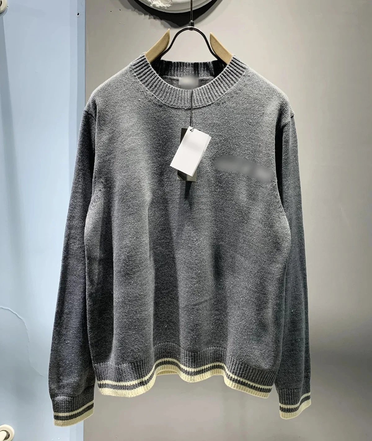 Dior Oblique Monogram Knit Sweater Black - 7
