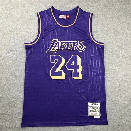 Los Angeles Lakers Kobe Bryant 24 and LeBron James 23 basketball jerseys product detail image 1