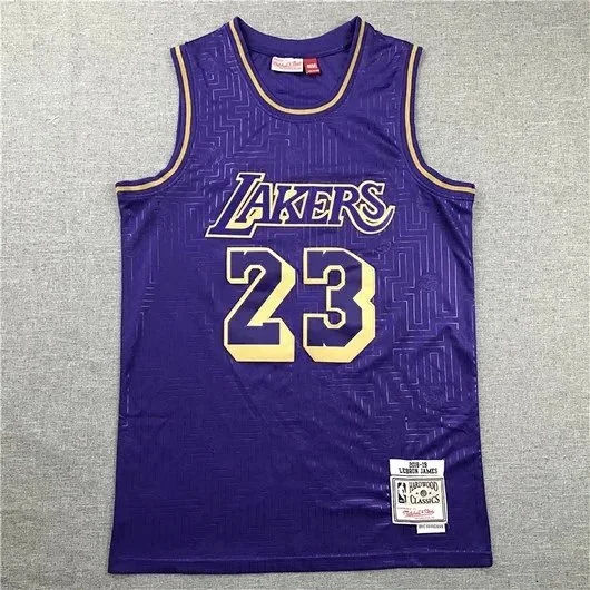 Los Angeles Lakers Kobe Bryant 24 and LeBron James 23 basketball jerseys product detail image 8