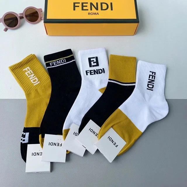 Fendi Socks FF Logo product detail image 11