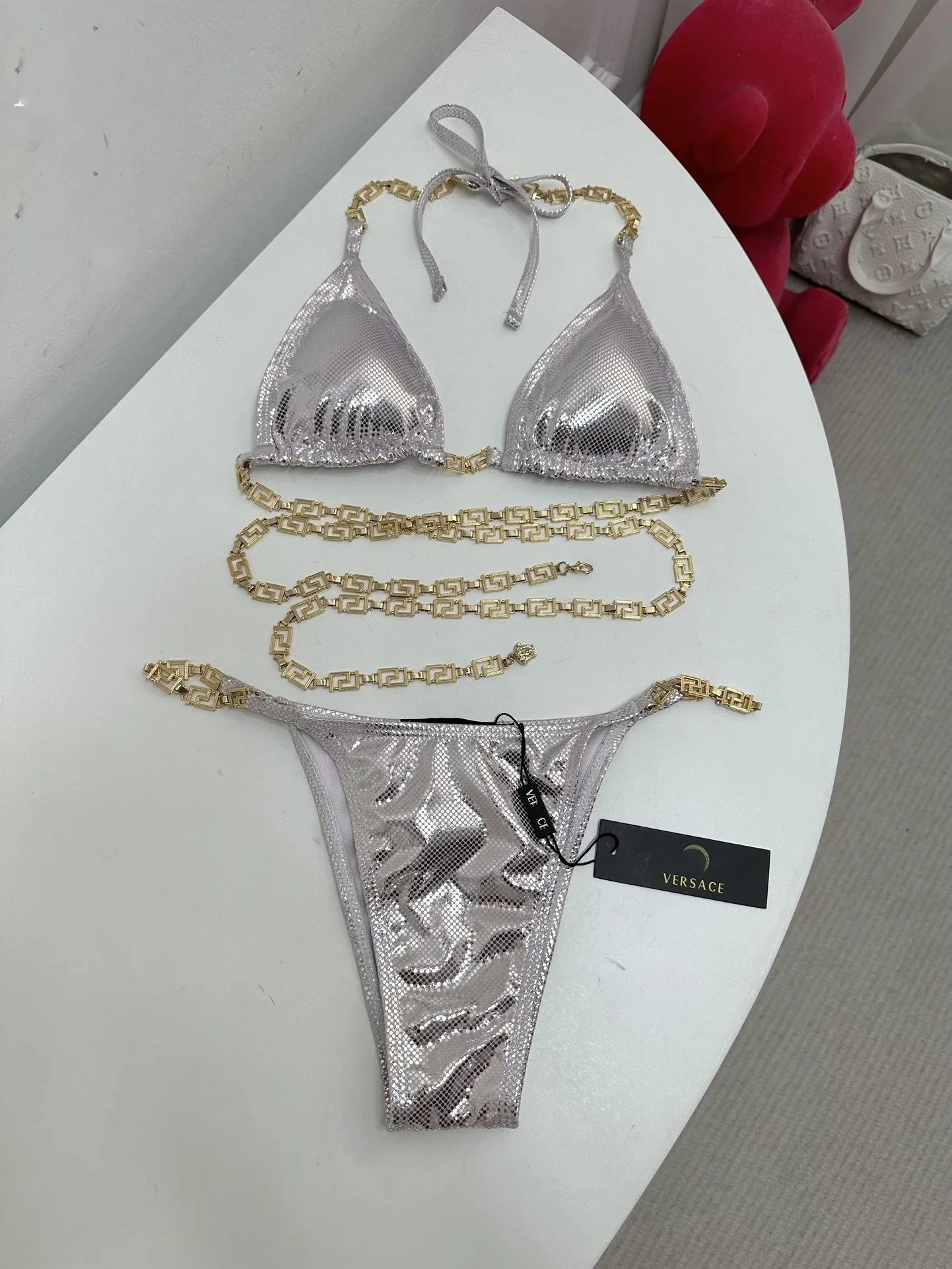 Design TC-1FORD Pink Sports Bra and Brief Set Underwear - 23