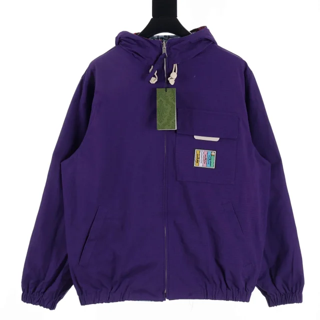 Unbranded Jackets Zip-up monogram with contrast stripe panels product detail image 3