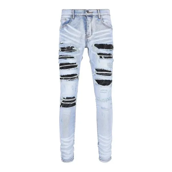 Amiri Paint Splatter Black Slim Fit Jeans - 5