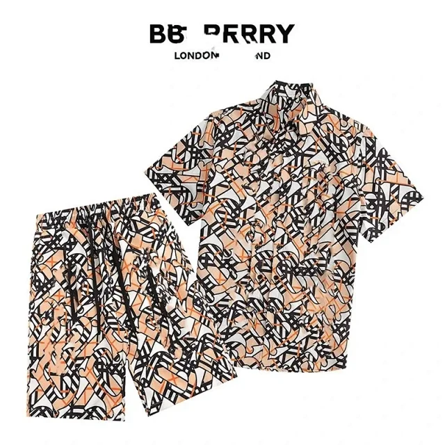 Burberry Matching Sets Short-Sleeve Shirt and Shorts Monogram Set product detail image 1