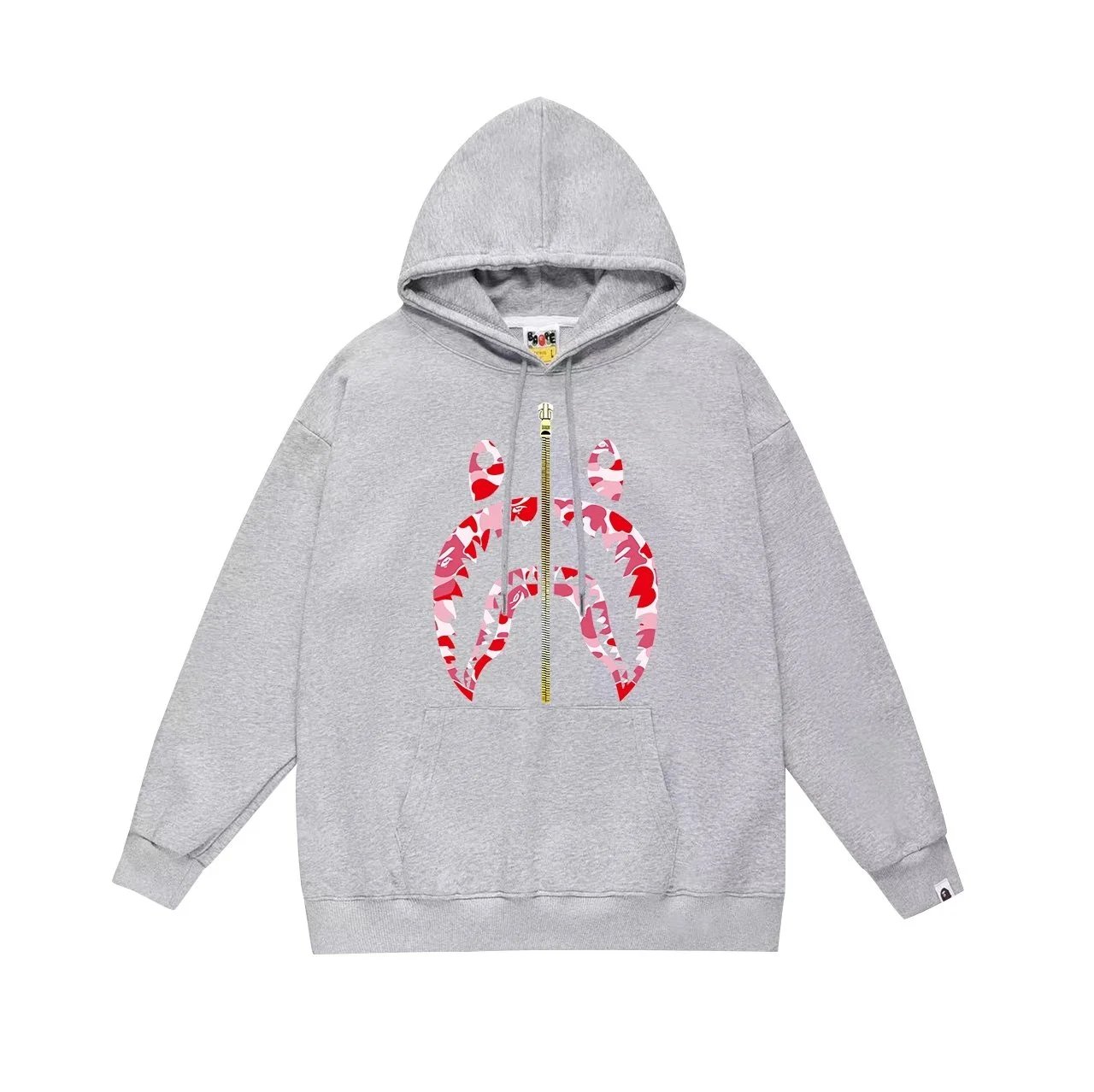 A Bathing Ape ABATHIN GAPE Gradient Print Hoodie Gray - 7
