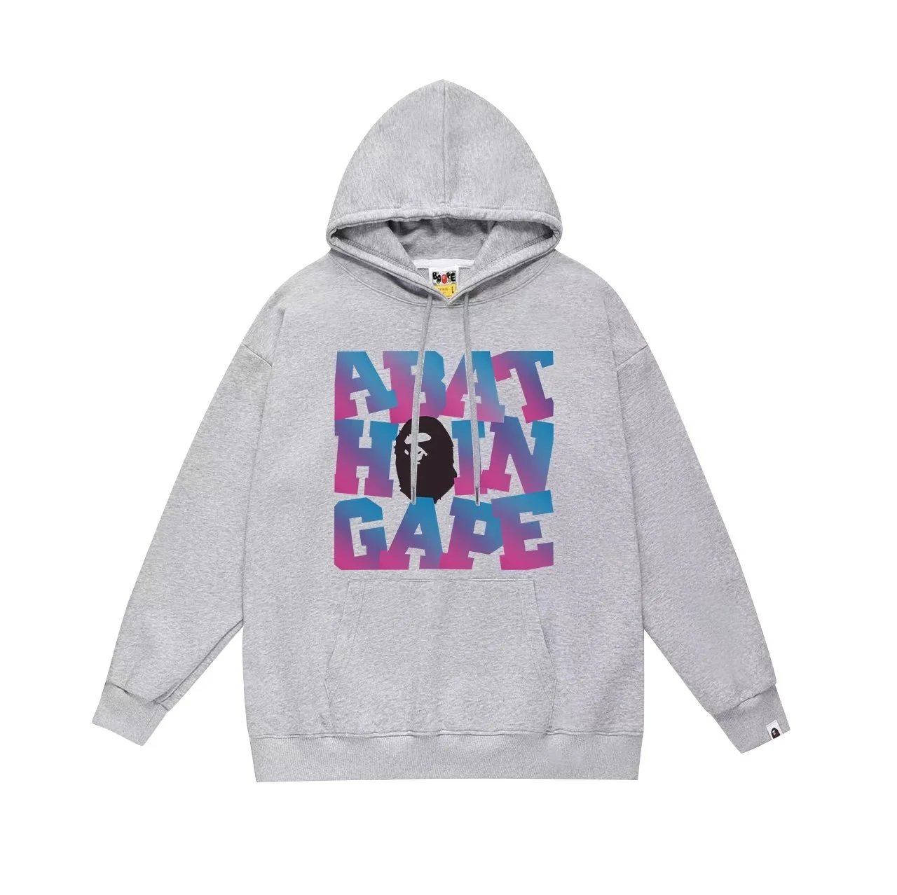 A Bathing Ape ABATHIN GAPE Gradient Print Hoodie Gray - 10