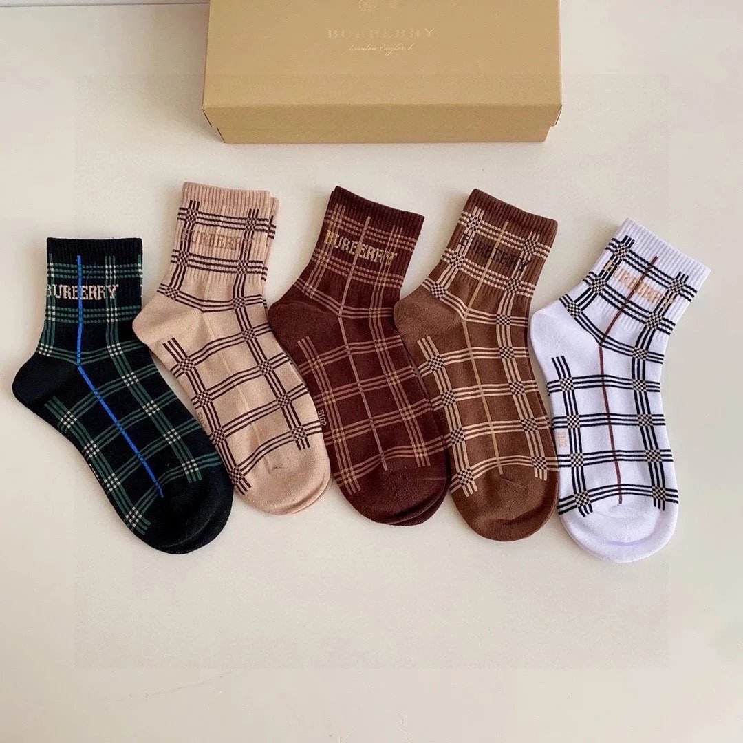 Burberry Logo Patch Socks Multicolor Socks - 11