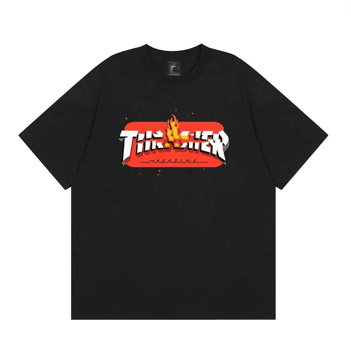 Thrasher Magazine Flame Logo White T-Shirt - 16