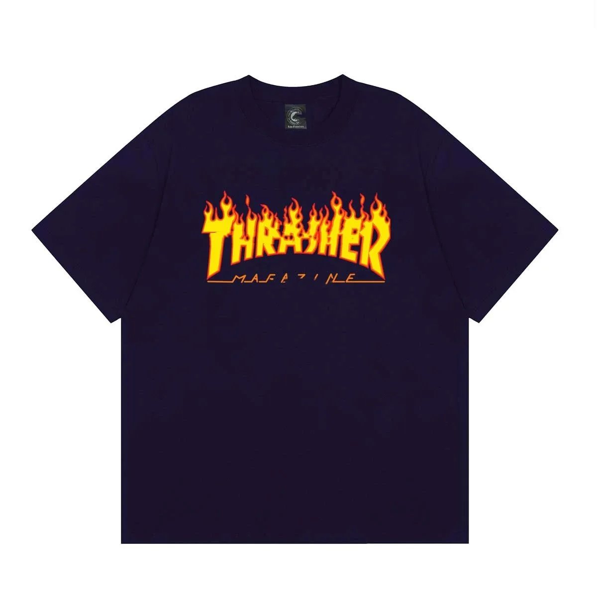 Thrasher Magazine Flame Logo White T-Shirt - 37
