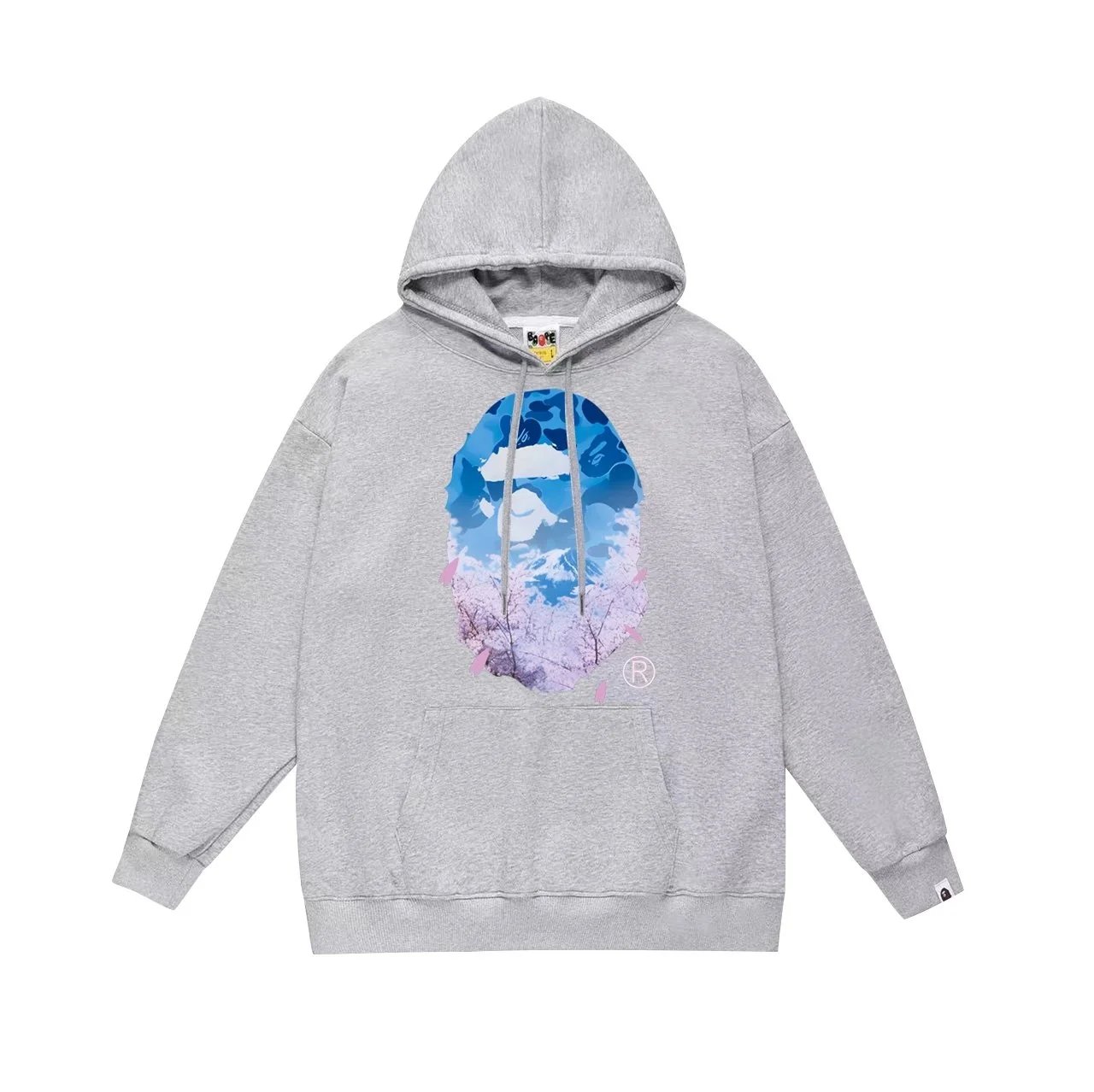 A Bathing Ape ABATHIN GAPE Gradient Print Hoodie Gray - 16