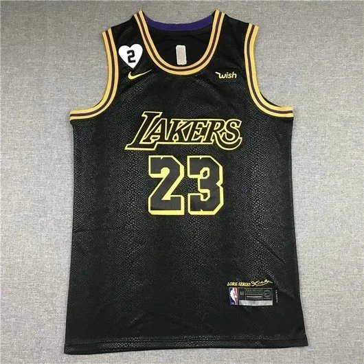 NBA Los Angeles Lakers Kobe Bryant #24 Black City Edition Jersey - 9