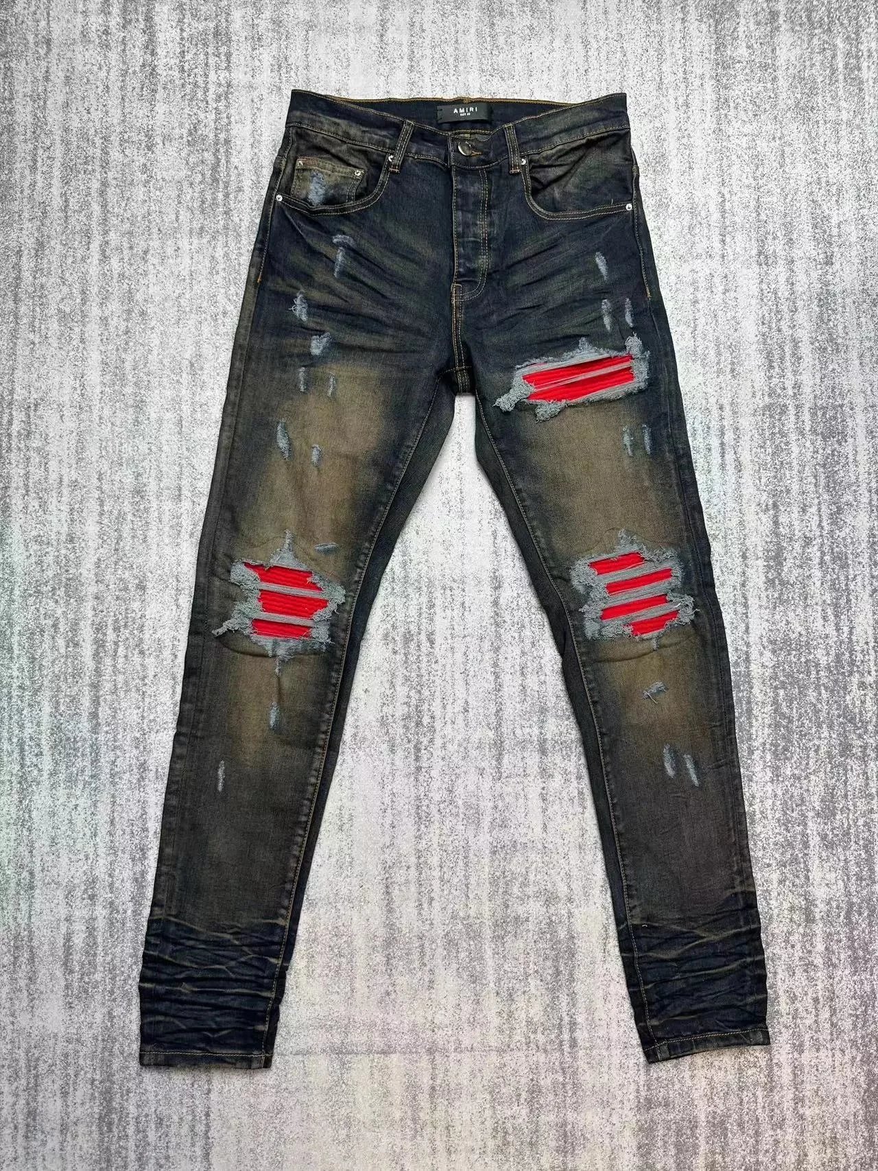 Amiri Distressed Black Slim Fit Jeans - 15