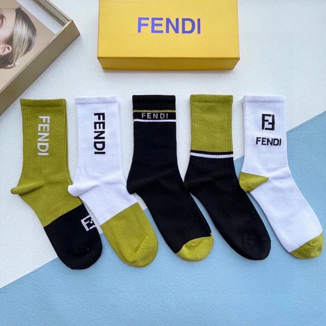 Fendi Socks FF Logo product detail image 7