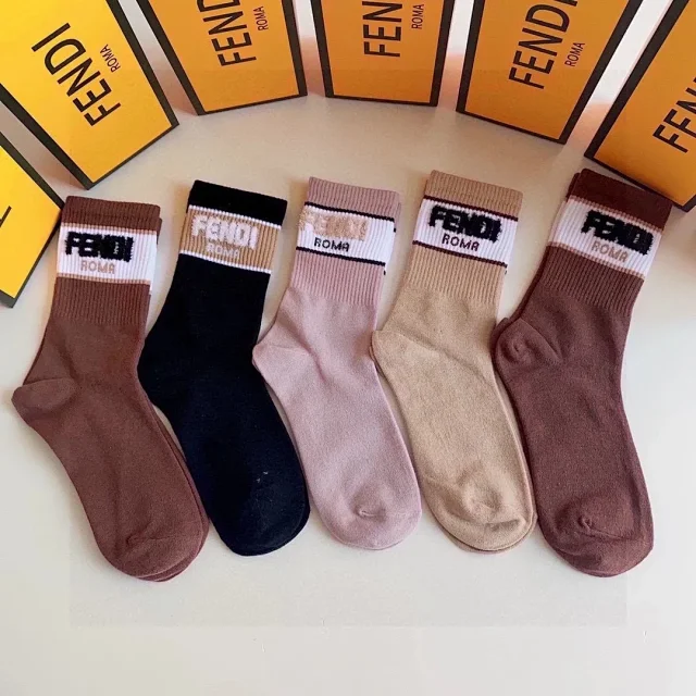Fendi Socks FF Logo product detail image 9