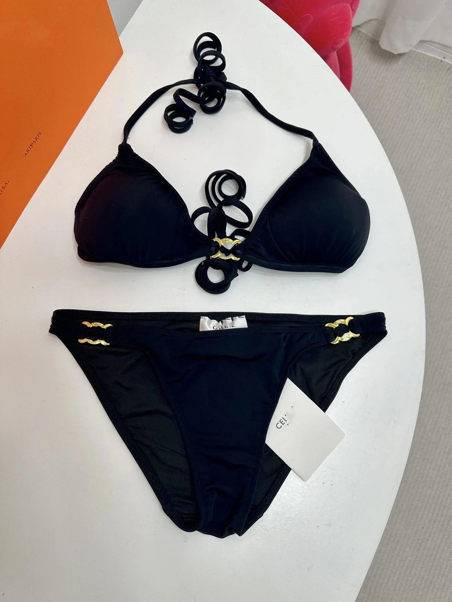 Design TC-1FORD Pink Sports Bra and Brief Set Underwear - 4