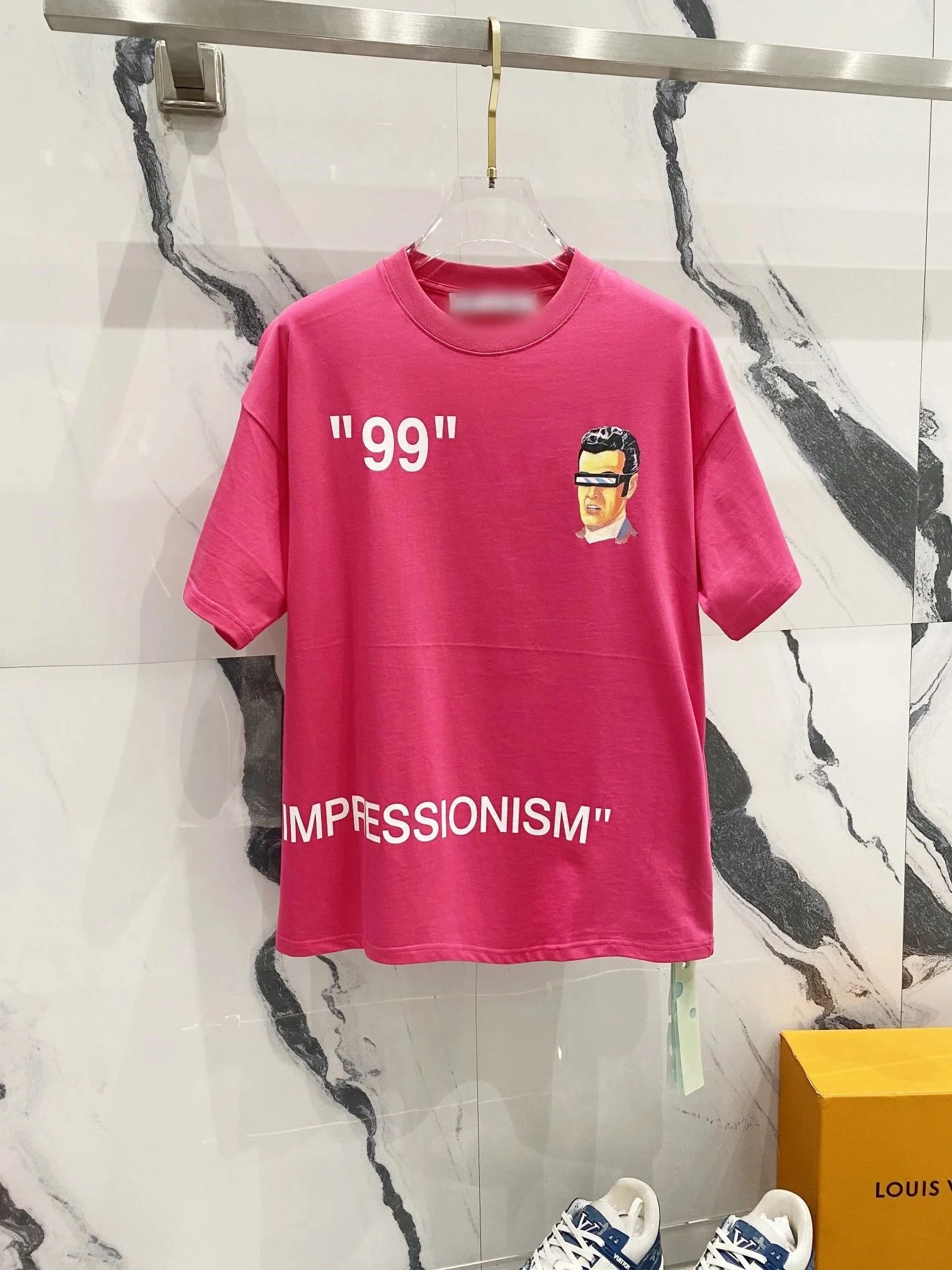 Off-White '99 Impressionism' Pink Graphic T-Shirt - 1