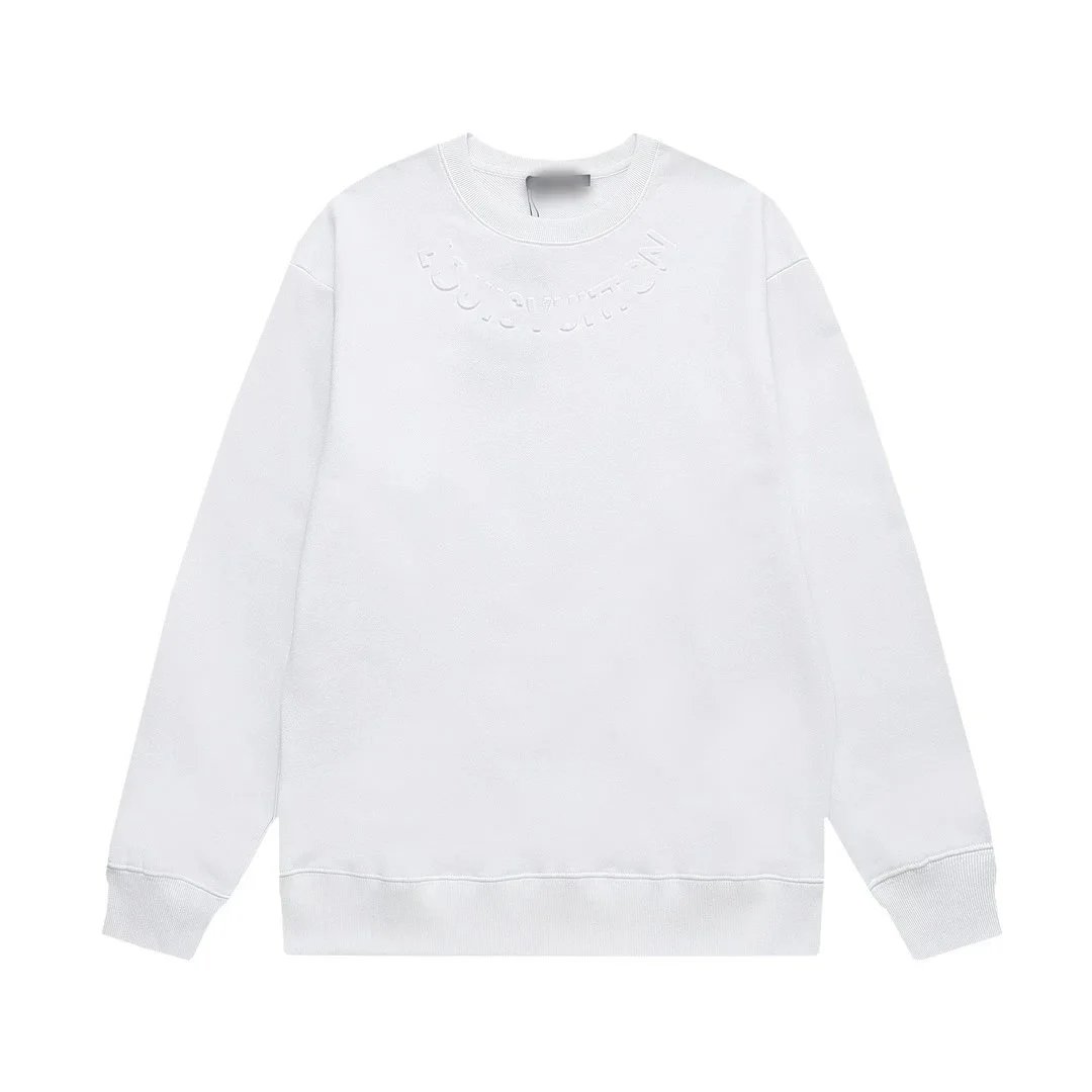 Design Minimalist Script Logo White Oversized Sweatshirt Sweater - 2