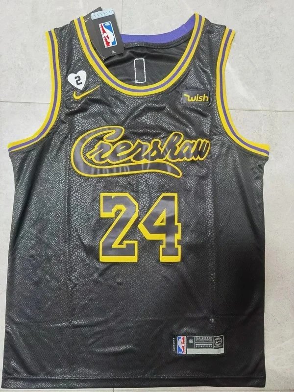 Mitchell & Ness Los Angeles Lakers 2018-19 Hardwood Classics Black Mesh Jersey - 14