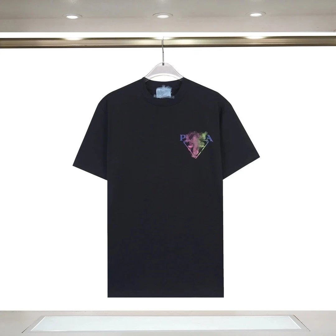 Prada T-Shirts Short-Sleeve Logo Graphic T-Shirt — 26