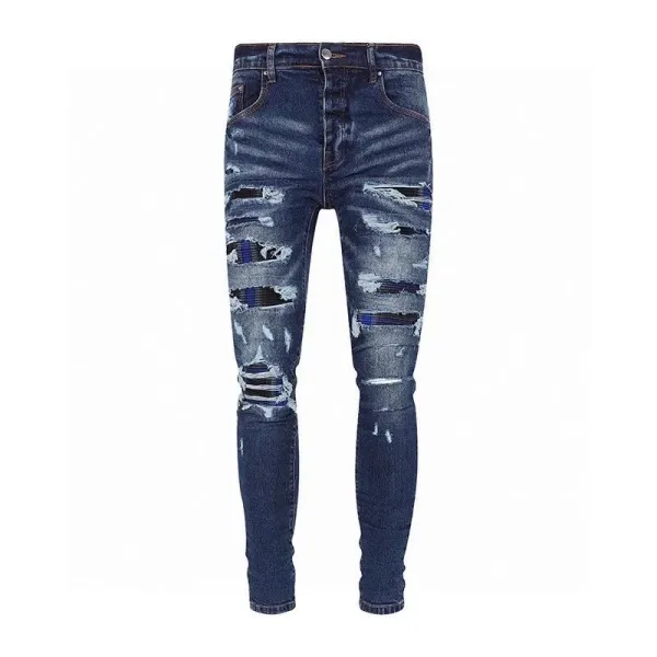 Amiri Paint Splatter Black Slim Fit Jeans - 8