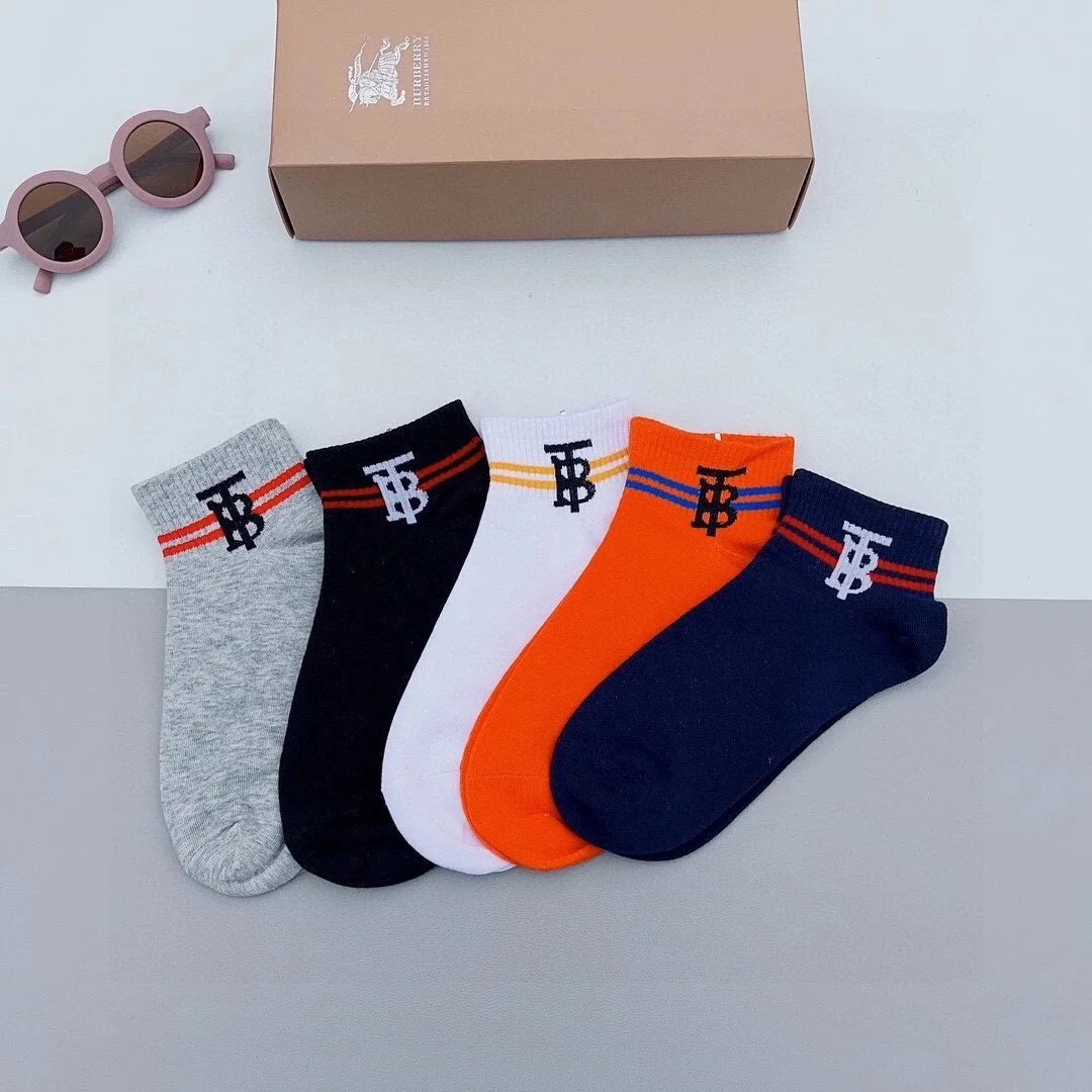 Burberry Logo Patch Socks Multicolor Socks - 5