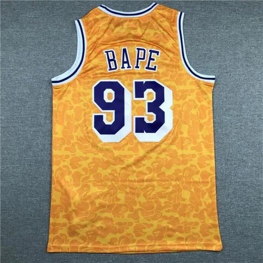 A Bathing Ape x Mitchell & Ness NBA Jersey Orange Camo Vest-Top