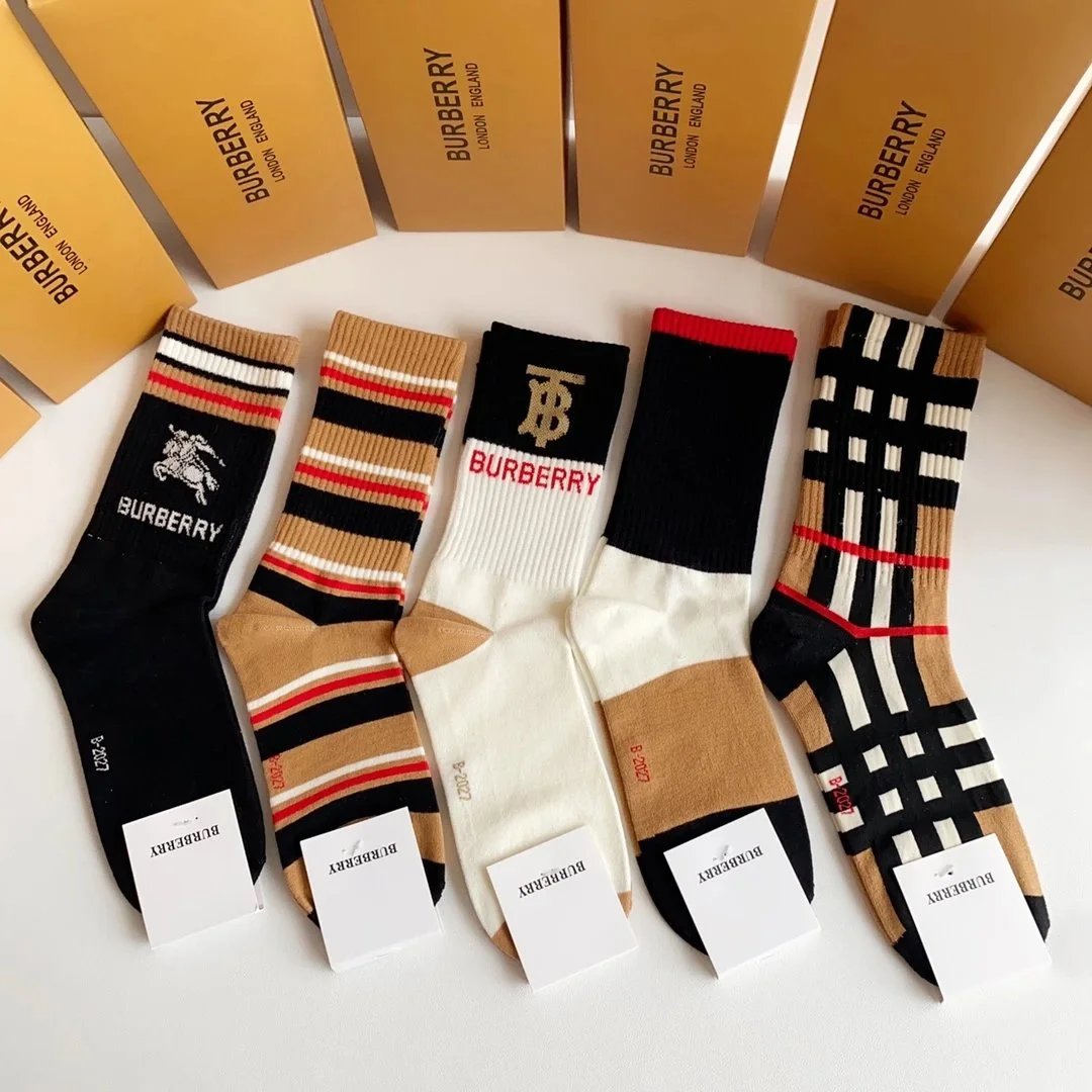 Burberry Logo Patch Socks Multicolor Socks - 13