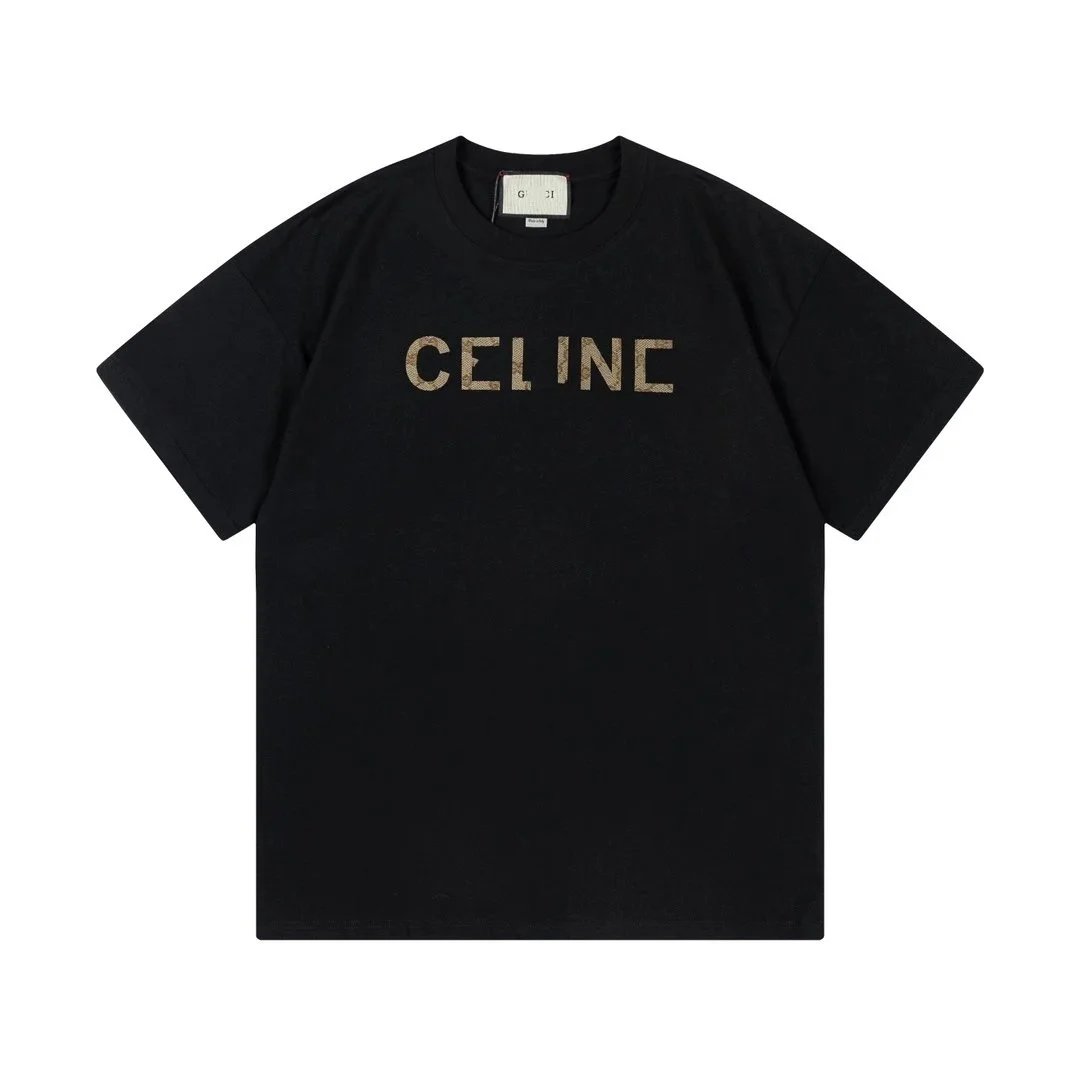Celine Logo Graphic Print White T-Shirt - 7
