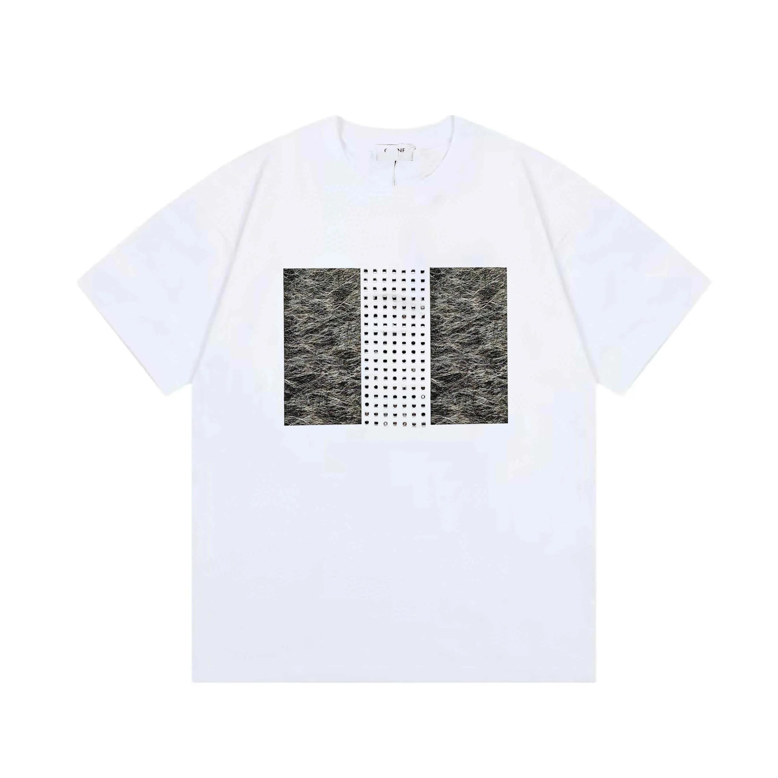 Celine Logo Graphic Print White T-Shirt - 8