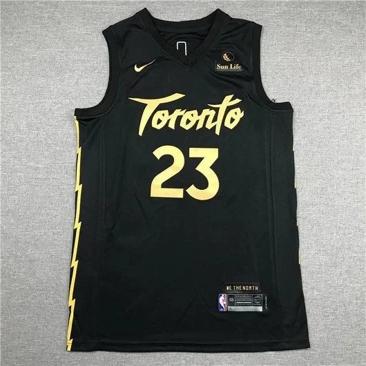 Nike Toronto Raptors City Edition Jersey Black Gold
