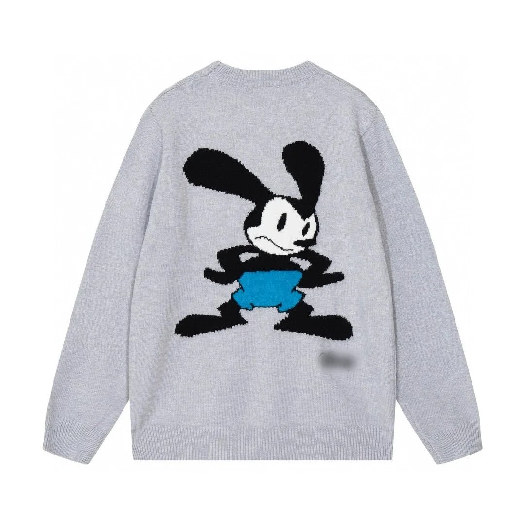 Design Star Graphic Knit Sweater Black and Light Gray - 2