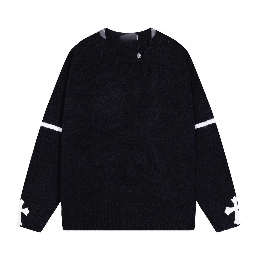 Chrome Hearts Knitwear Crewneck knit sweater with cross motifs image 2