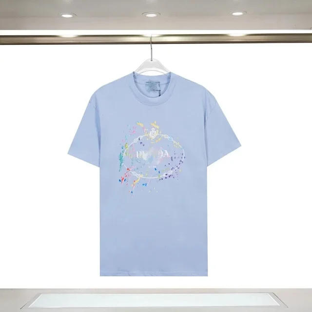 Prada T-Shirts Short-Sleeve Logo Graphic T-Shirt product detail image 22
