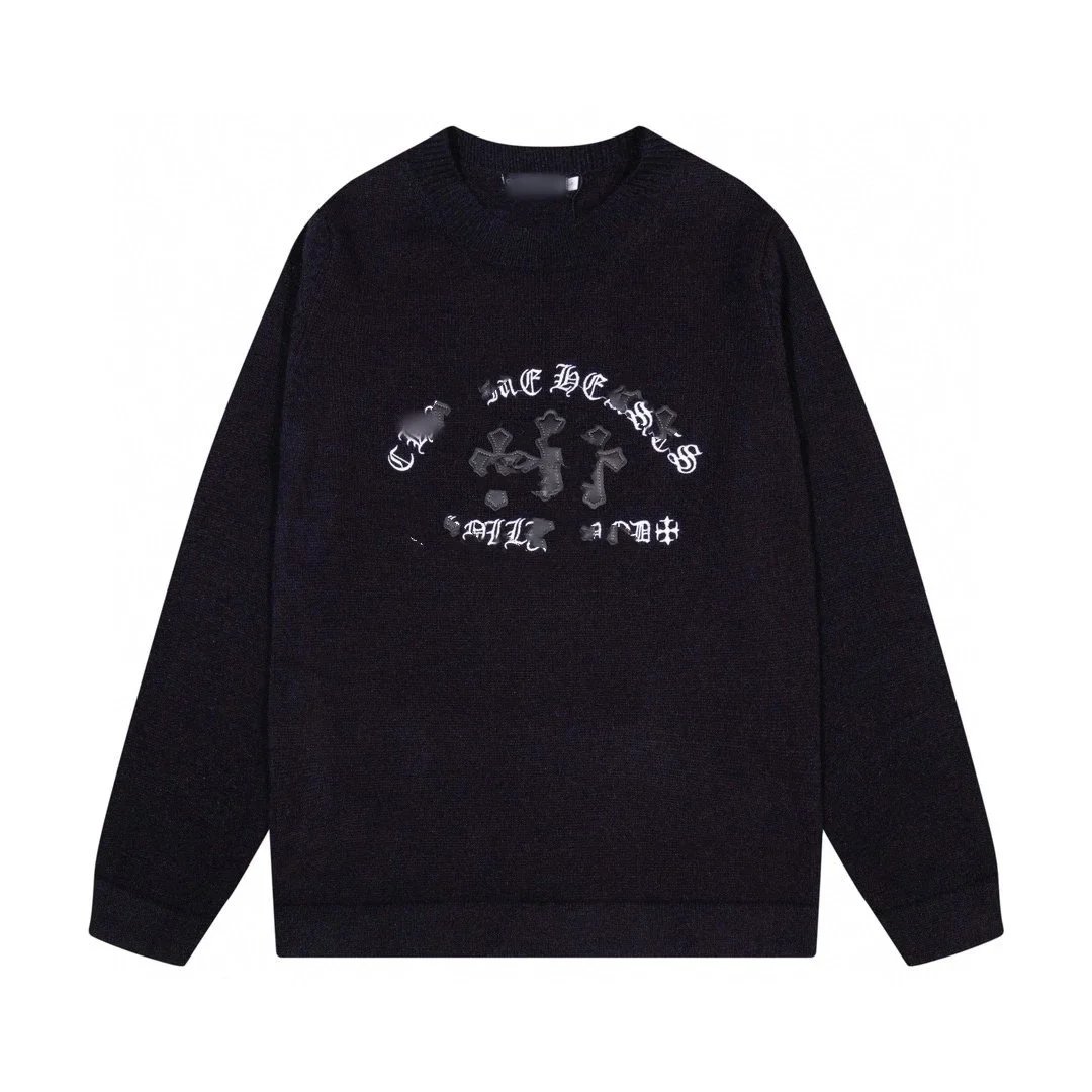 Chrome Hearts Knitwear Crewneck knit sweater with cross motifs — 01