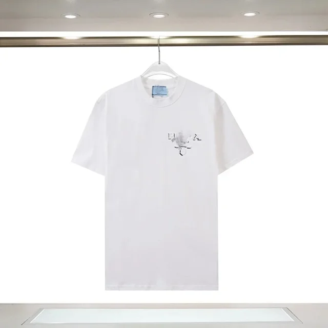 Prada T-Shirts Short-Sleeve Logo Graphic T-Shirt product detail image 27