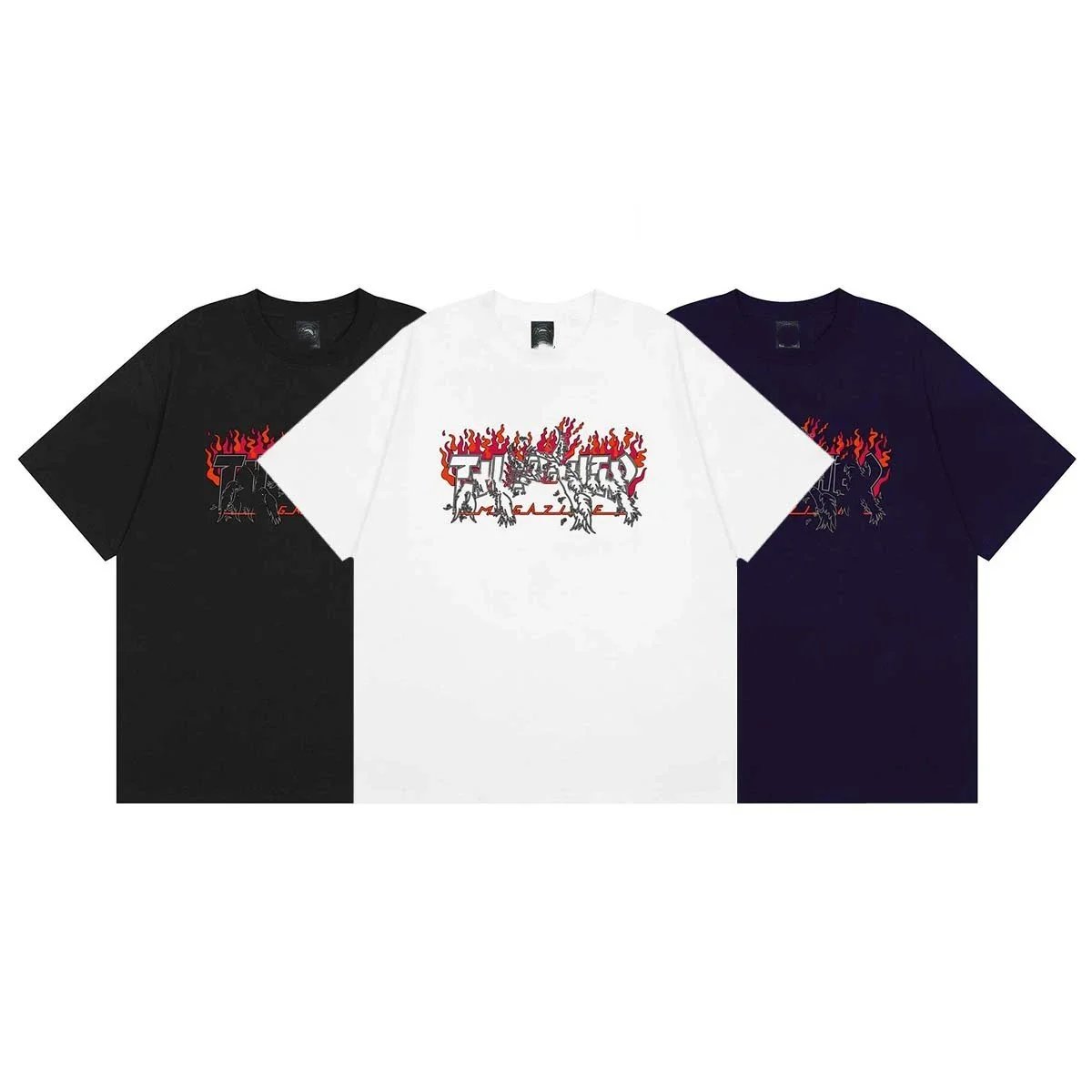 Thrasher Magazine Flame Logo White T-Shirt - 28