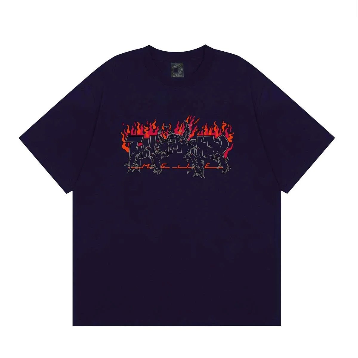 Thrasher Magazine Flame Logo White T-Shirt - 32