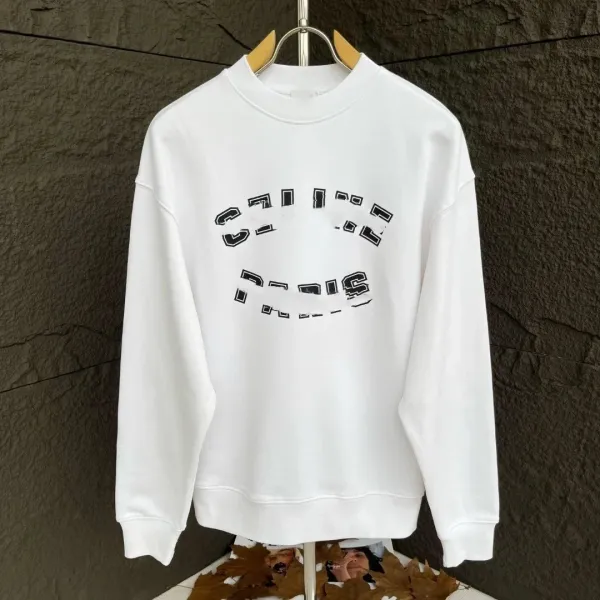 Design Distorted Logo White Hoodie - 1