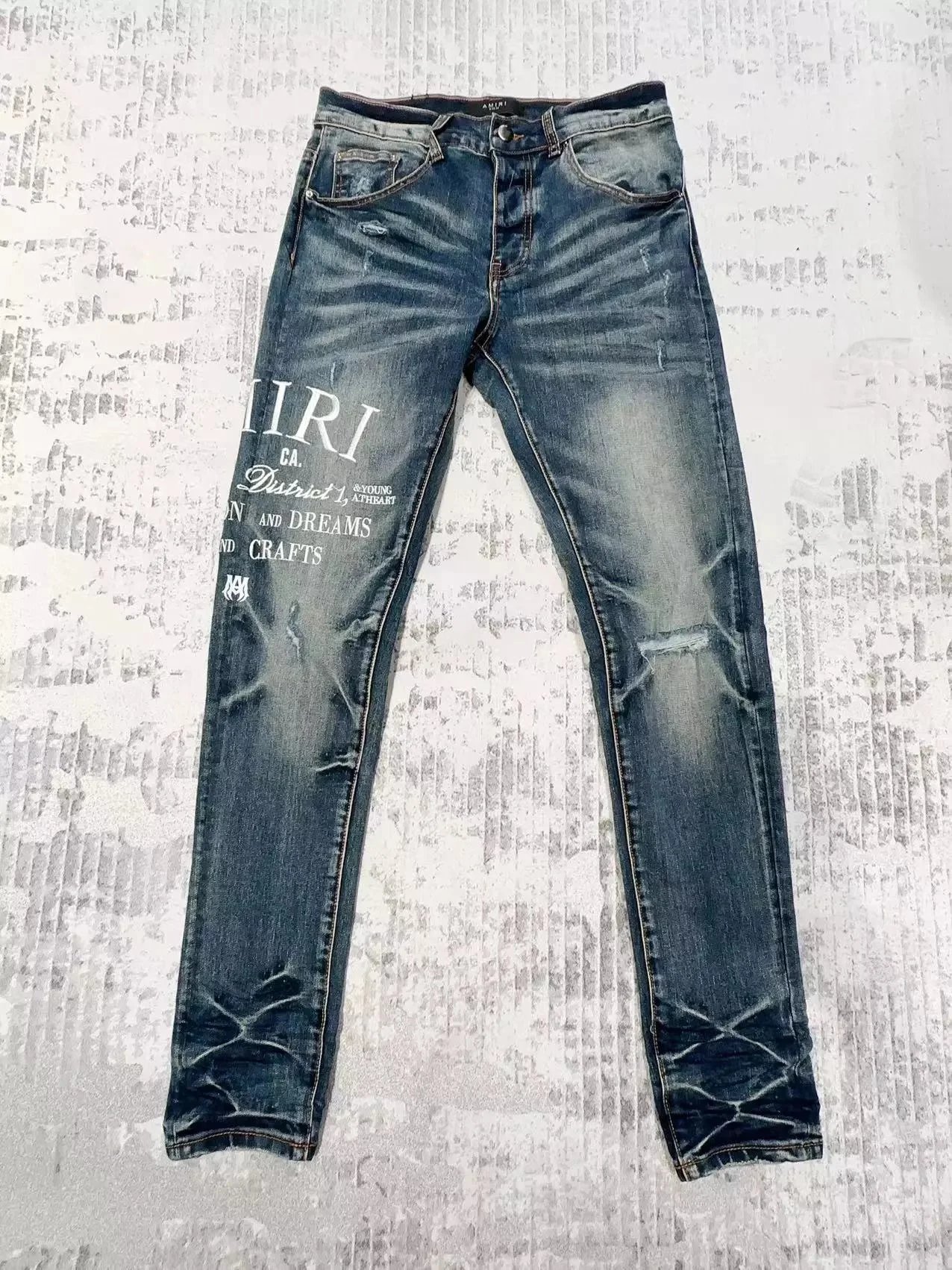 Amiri Distressed Black Slim Fit Jeans - 5