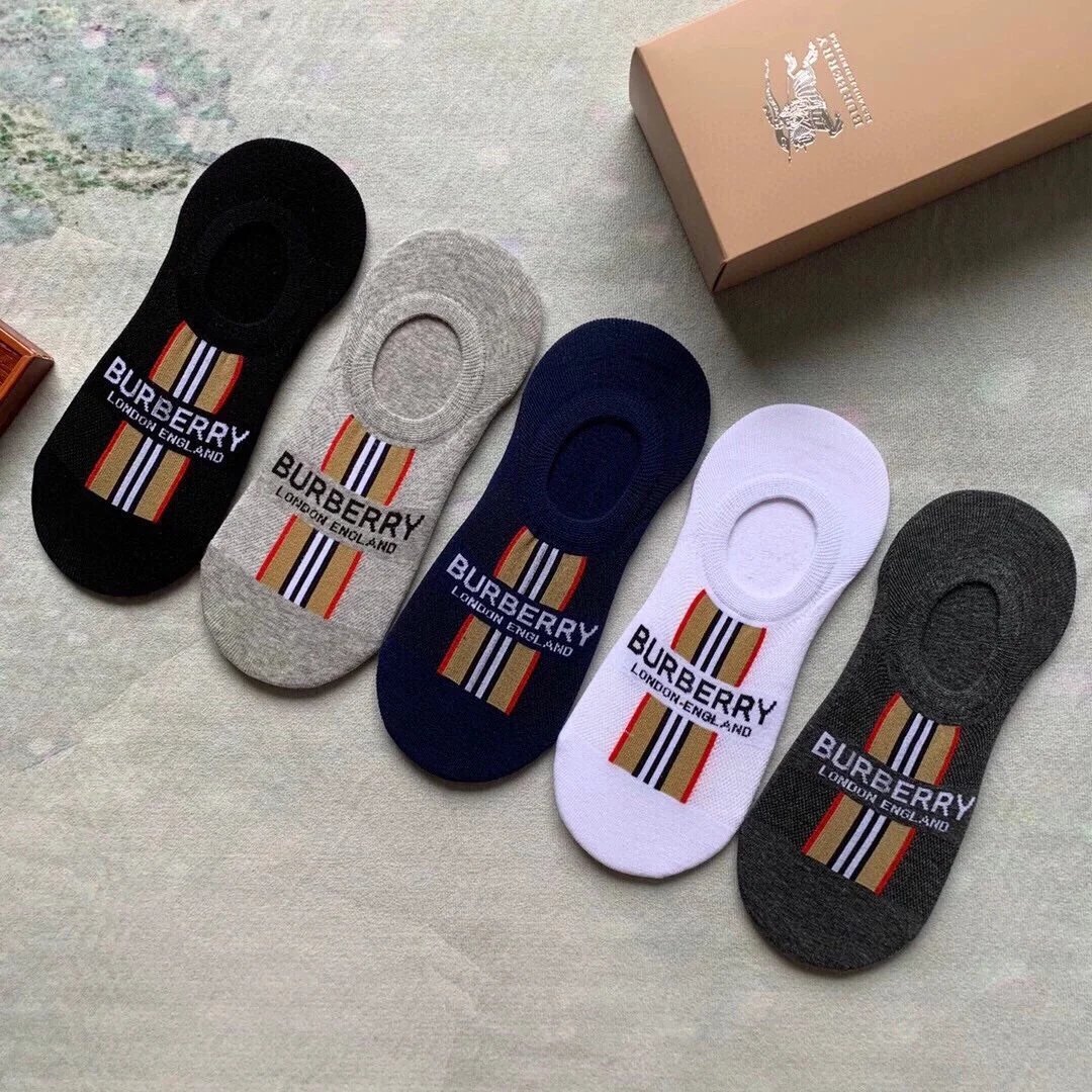 Burberry Logo Patch Socks Multicolor Socks - 4