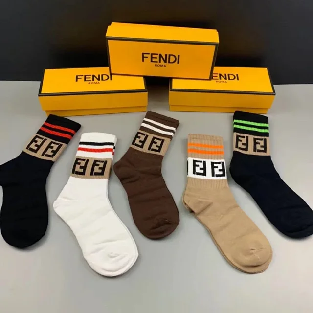 Fendi Socks FF Logo product detail image 15