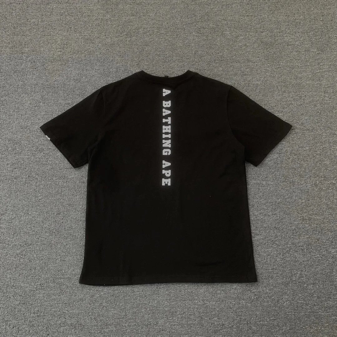 A Bathing Ape Vertical Logo Black T-Shirt